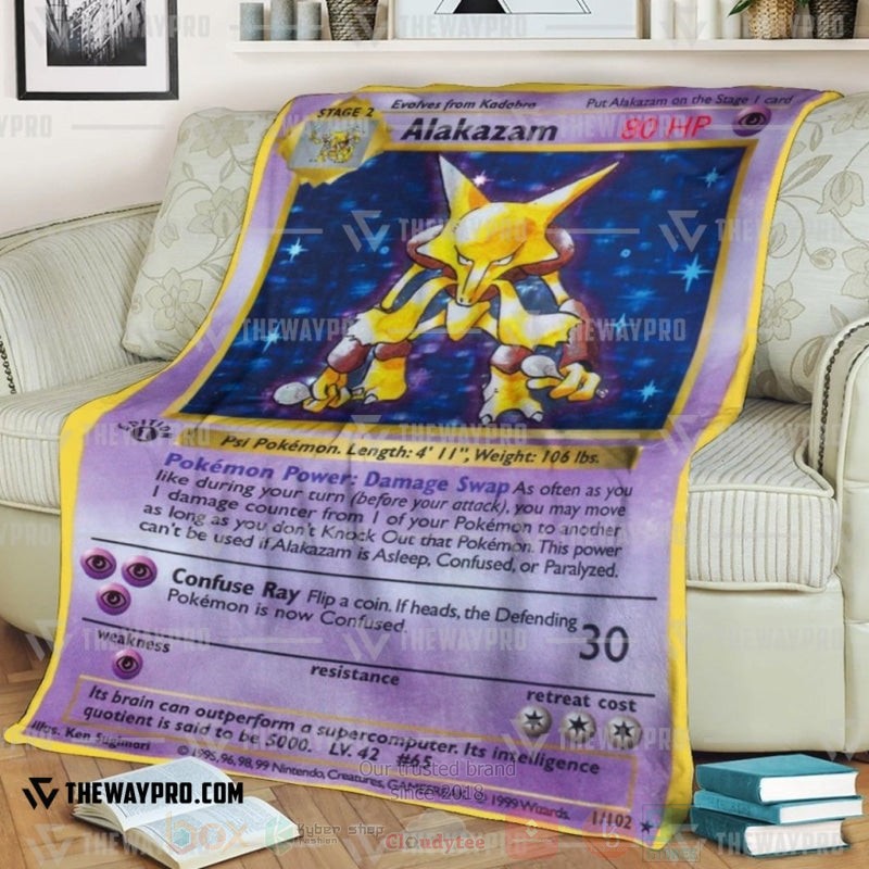Anime Pokemon Basic Alakazam Blanket