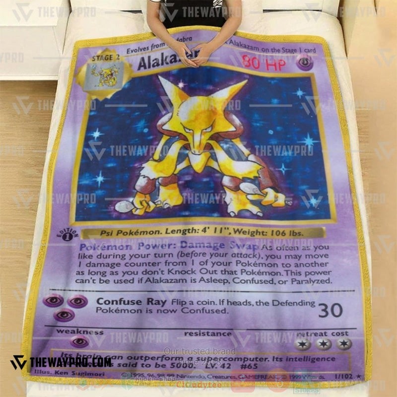 Anime Pokemon Basic Alakazam Blanket 1
