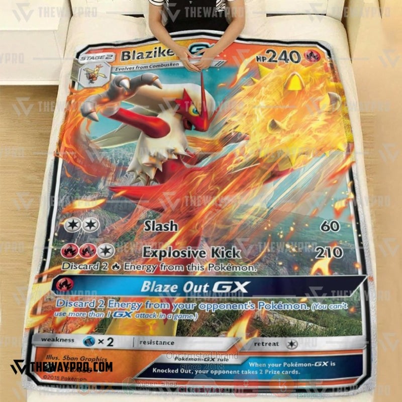 Anime Pokemon Blaziken GX Blanket 1