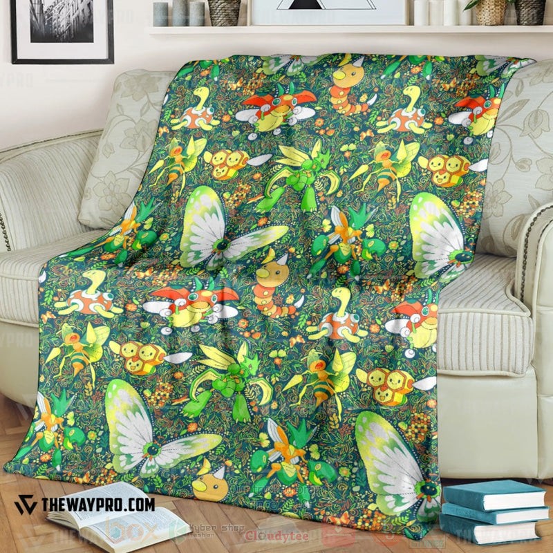 Anime Pokemon Bug Seamless Blanket