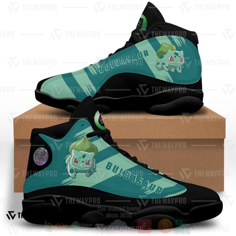 BEST Anime-Pokemon Bulbasaur Custom Air Jordan 13 Shoes Sneaker 4 Anime Pokemon Bulbasaur Custom Air Jordan 13 Shoes 1 2 3