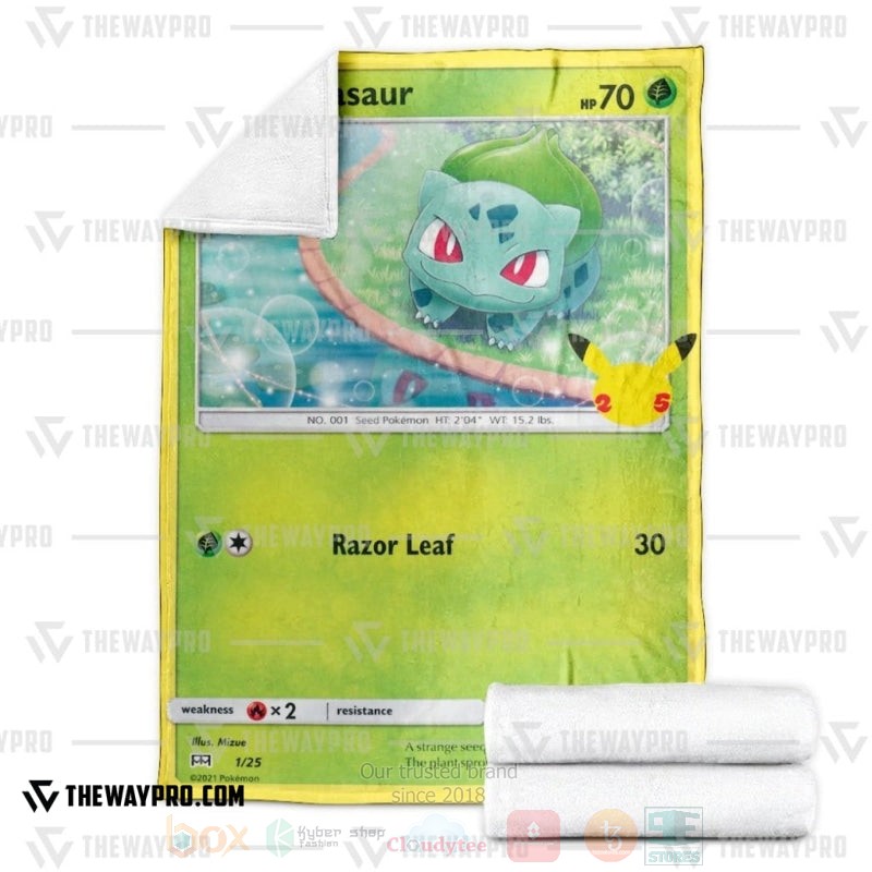 BEST Pokemon-Anime Bulbasaur McDonald’s Collection 2021 Blanket Fleece 3 Anime Pokemon Bulbasaur McDonalds Collection 2021 Blanket 1 2