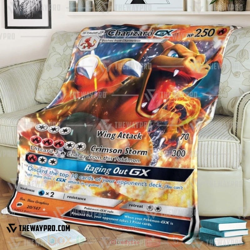 Anime Pokemon Charizard GX Blanket
