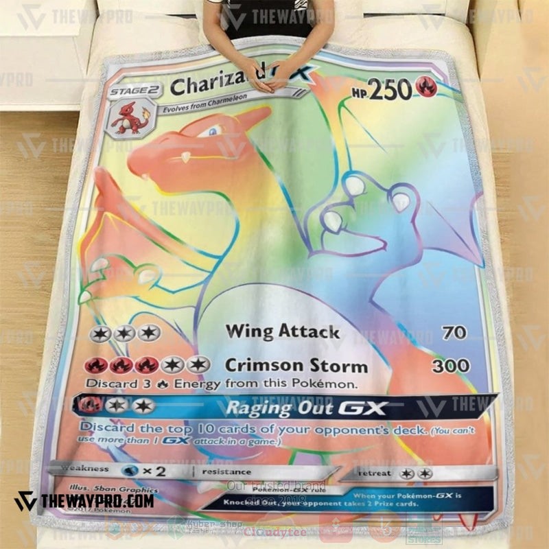 Anime Pokemon Charizard GX Fire Blanket 1