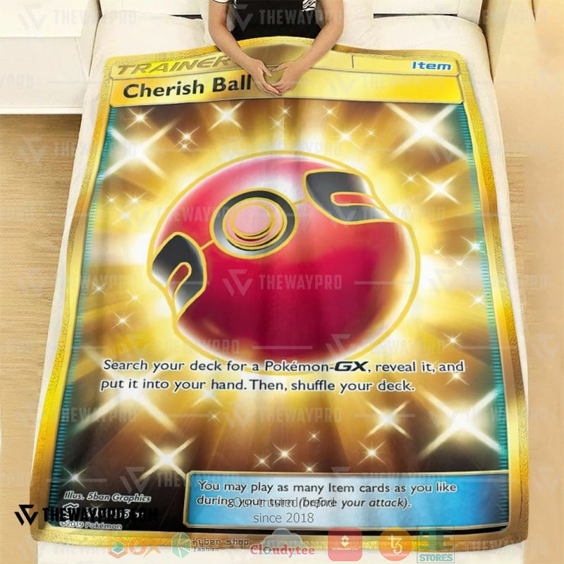 NEW Pokemon Cherish Ball Trainer Blanket 2 Anime Pokemon Cherish Ball Trainer Soft Blanket 1