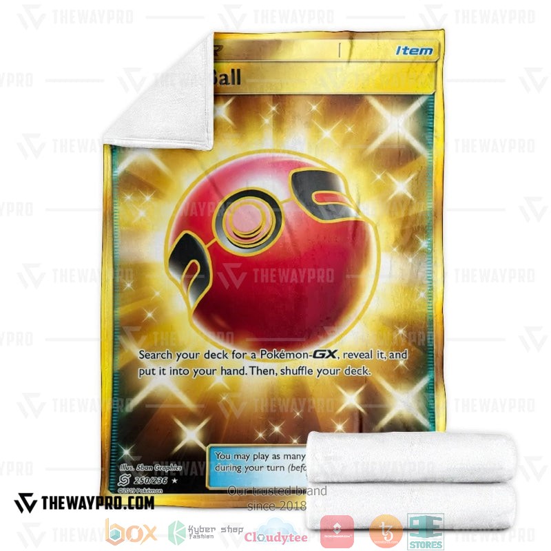 NEW Pokemon Cherish Ball Trainer Blanket 3 Anime Pokemon Cherish Ball Trainer Soft Blanket 1 2