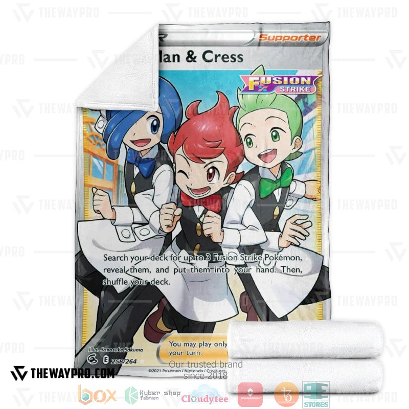 NEW Pokemon Chili & Cilan & Cress Trainer Blanket 3 Anime Pokemon Chili Cilan Cress Trainer Soft Blanket 1 2