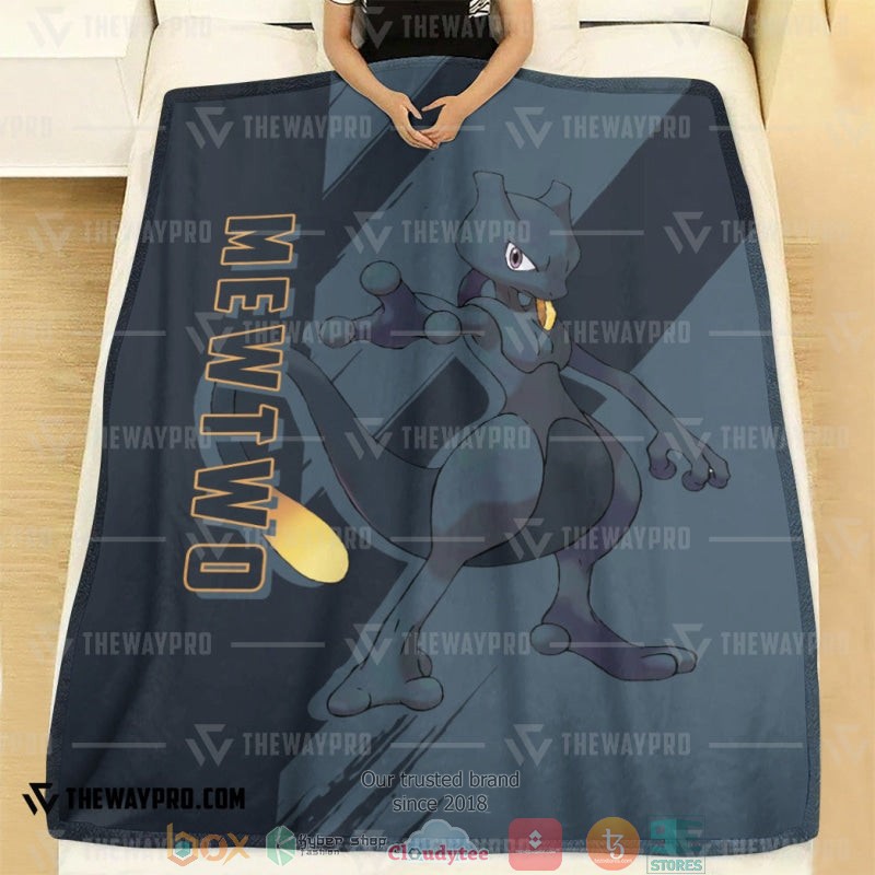NEW Pokemon Dark Mewtwo Blanket 2 Anime Pokemon Dark Mewtwo Soft Blanket 1
