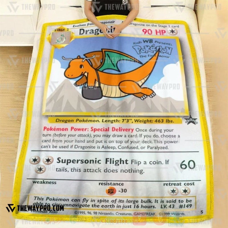 Anime Pokemon Dragonite Blanket 1