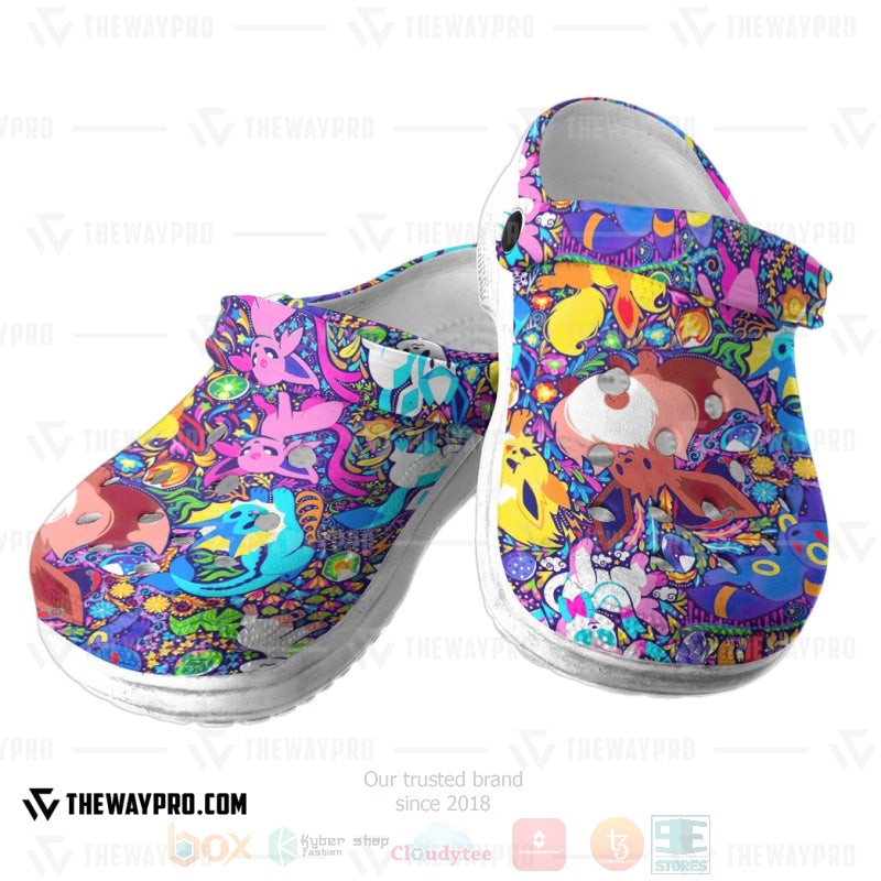 BEST Pokemon Anime Eevee Eeveelutions Custom Clogs Shoes 3 Anime Pokemon Eevee Eeveelutions Custom Clogs 1 2