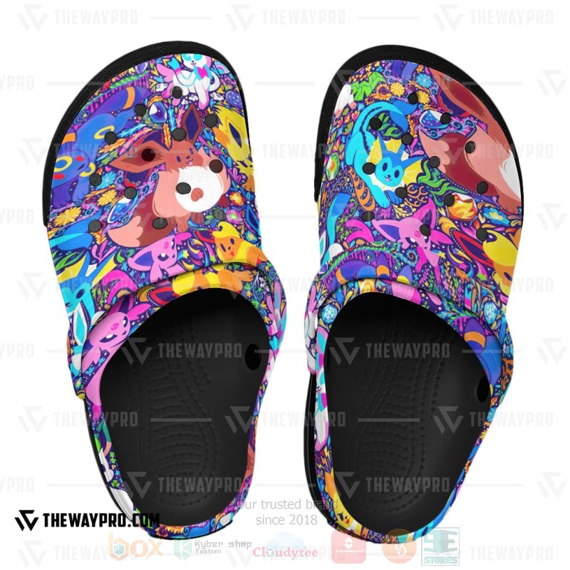 BEST Pokemon Anime Eevee Eeveelutions Custom Clogs Shoes 5 Anime Pokemon Eevee Eeveelutions Custom Clogs 1 2 3 4