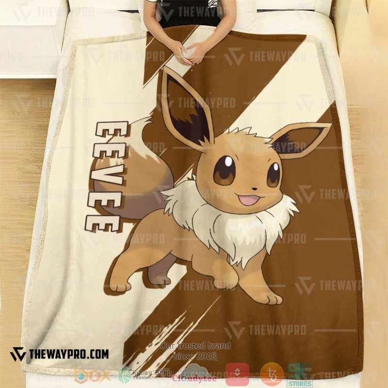 NEW Pokemon Eevee Blanket 2 Anime Pokemon Eevee Soft Blanket 1