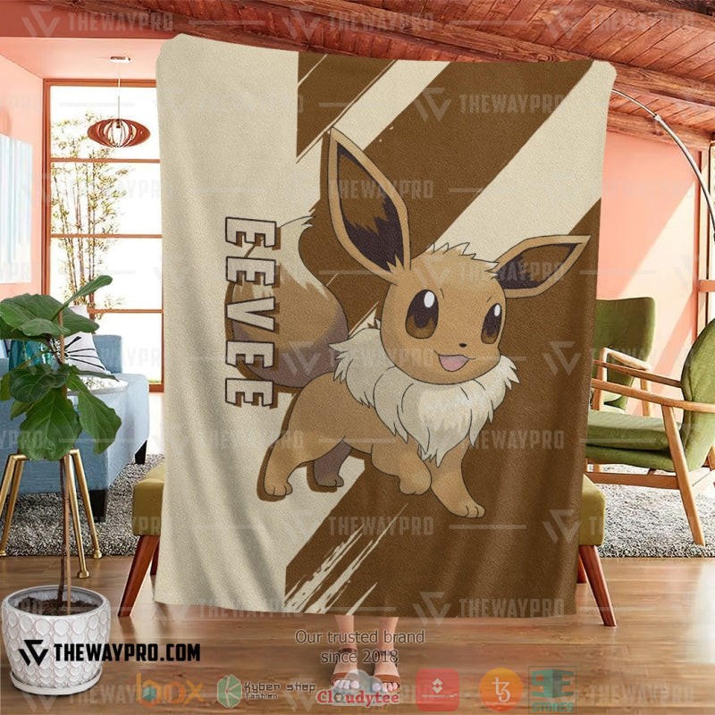 NEW Pokemon Eevee Blanket 4 Anime Pokemon Eevee Soft Blanket 1 2 3