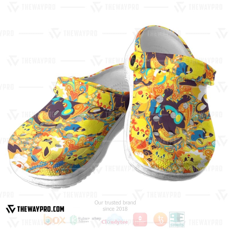BEST Pokemon Anime Electric Custom Clogs Shoes 3 Anime Pokemon Electric Custom Clogs 1 2