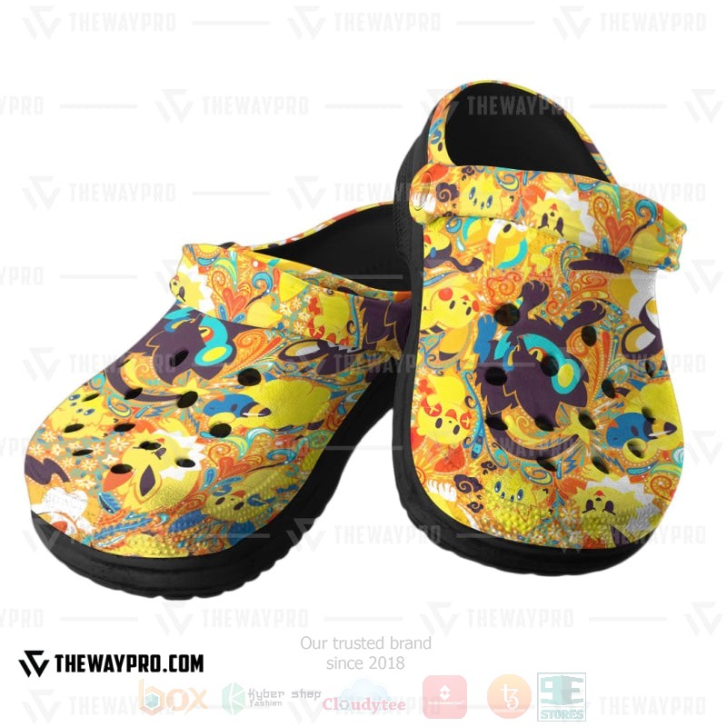 BEST Pokemon Anime Electric Custom Clogs Shoes 5 Anime Pokemon Electric Custom Clogs 1 2 3 4