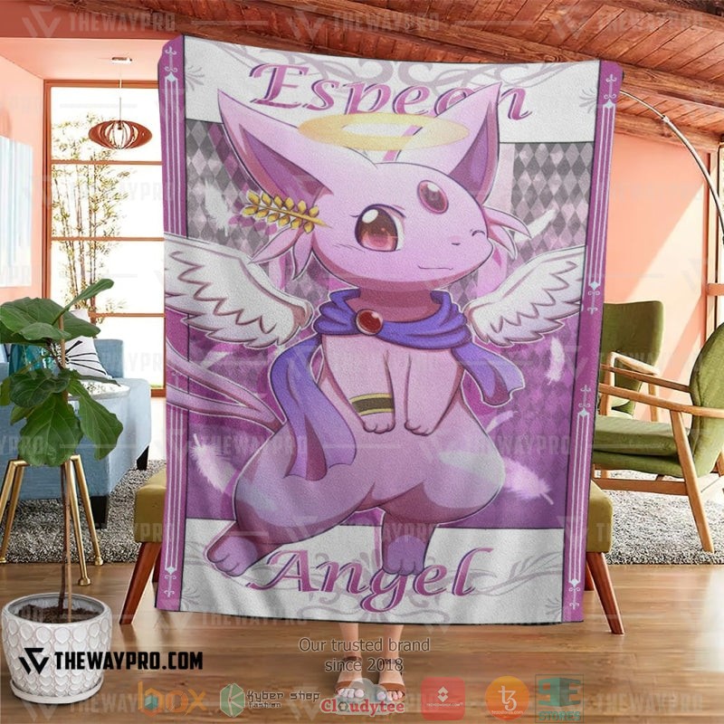 NEW Pokemon Espeon Angel Blanket 2 Anime Pokemon Espeon Angel Soft Blanket 1