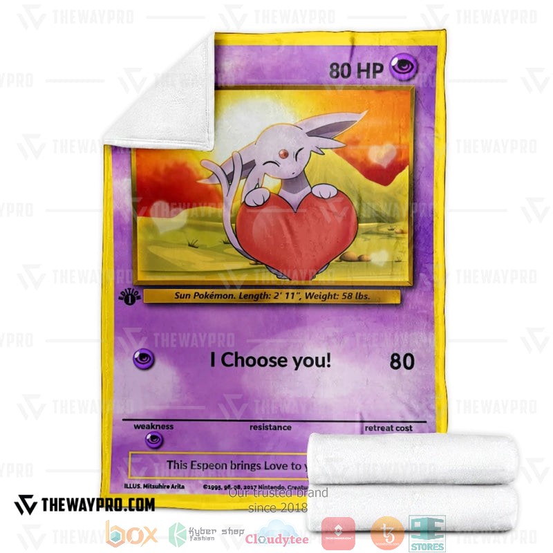 NEW Pokemon Espeon I Choose You Blanket 4 Anime Pokemon Espeon I Choose You Soft Blanket 1 2 3