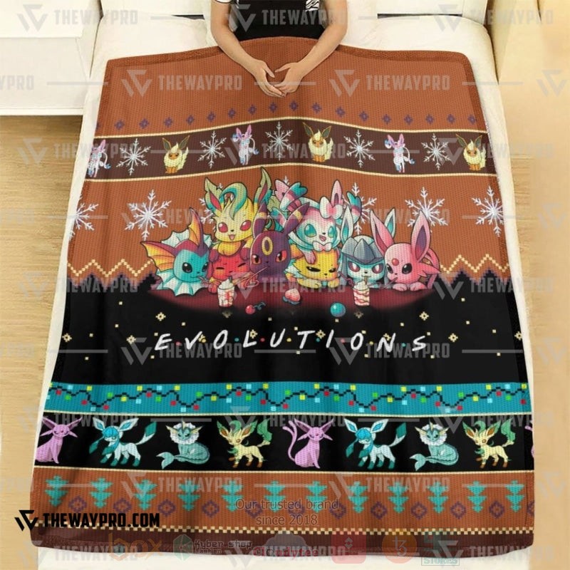 Anime Pokemon Evolutions Blanket 1