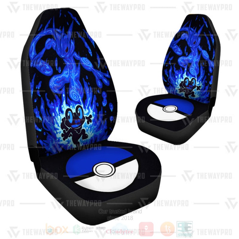 BEST Anime Pokemon Evolve Froakie within Greninja 3D Car Seat Covers 2 Anime Pokemon Evolve Froakie within Greninja Car Seat Cover 1