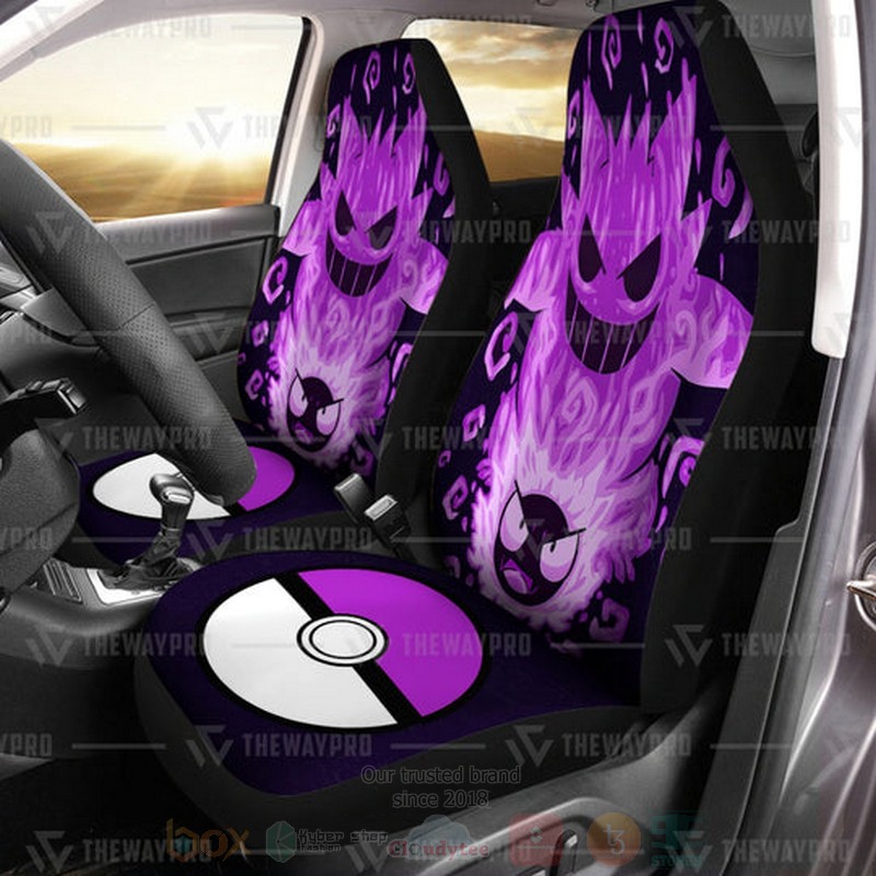 Anime Pokemon Evolve Gastly within Gengar Car Seat Cover 1