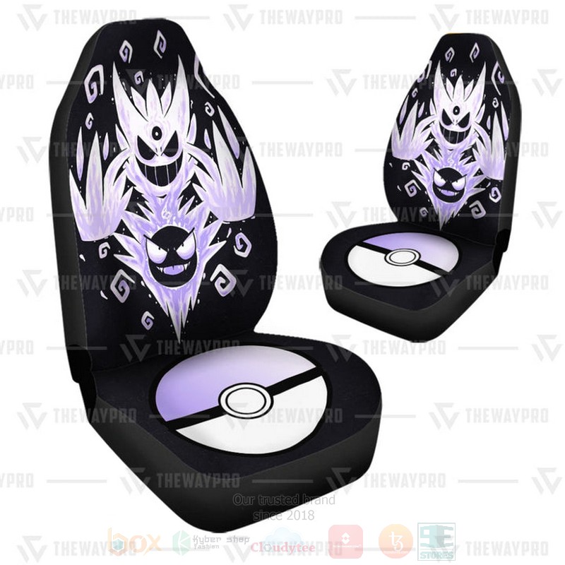 Anime Pokemon Evolve Gastly within Mega Gengar Car Seat Cover