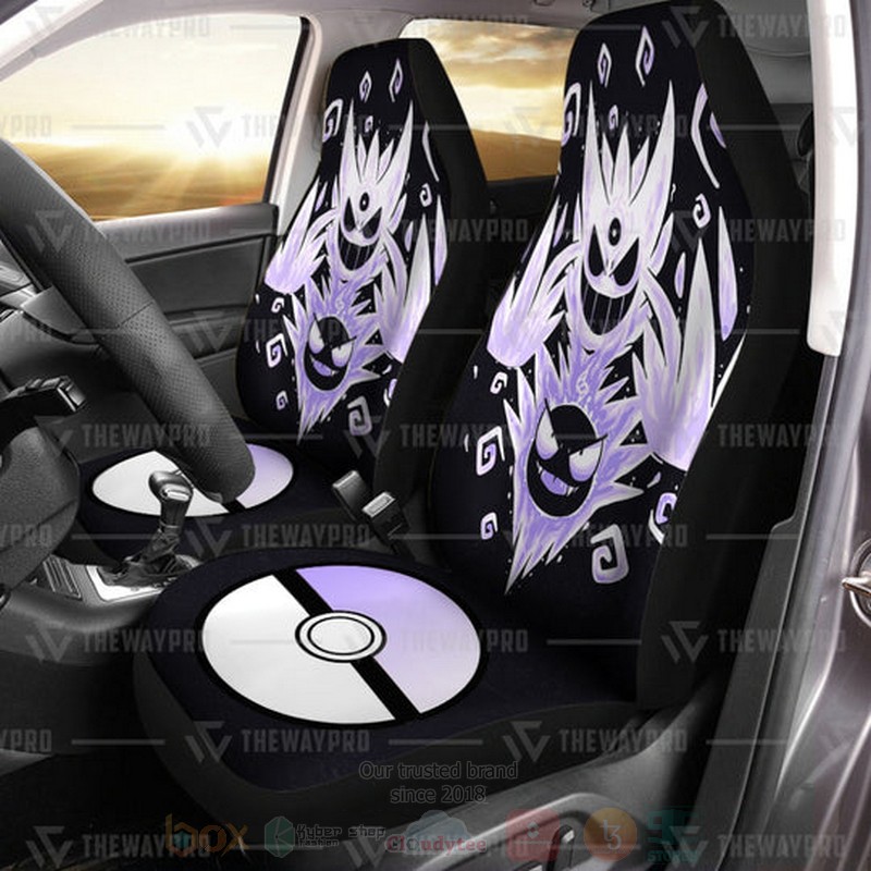 Anime Pokemon Evolve Gastly within Mega Gengar Car Seat Cover 1