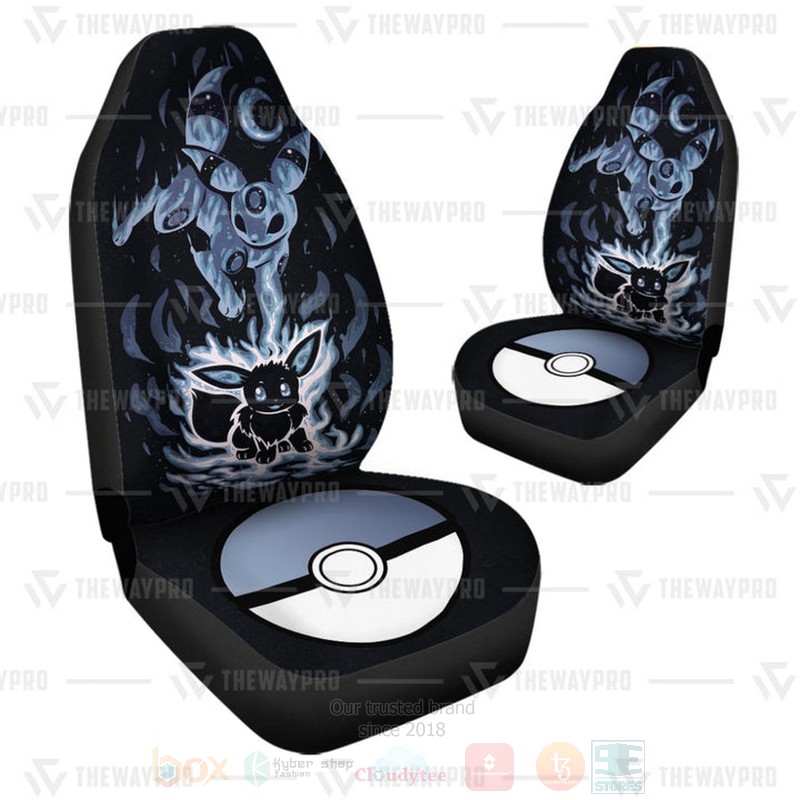 BEST Anime Pokemon Evolve Umbreon 3D Car Seat Covers 6 Anime Pokemon Evolve Umbreon Car Seat Cover