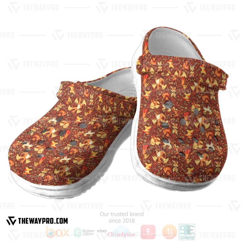 BEST Pokemon Anime Fire Seamless Pattern Custom Clogs Shoes 3 Anime Pokemon Fire Seamless Pattern Custom Classic Clogs 1 2
