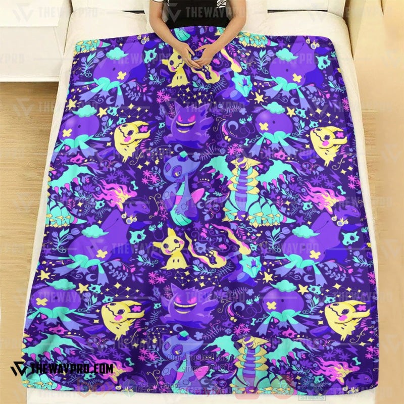 Anime Pokemon Ghost Seamless Blanket 1