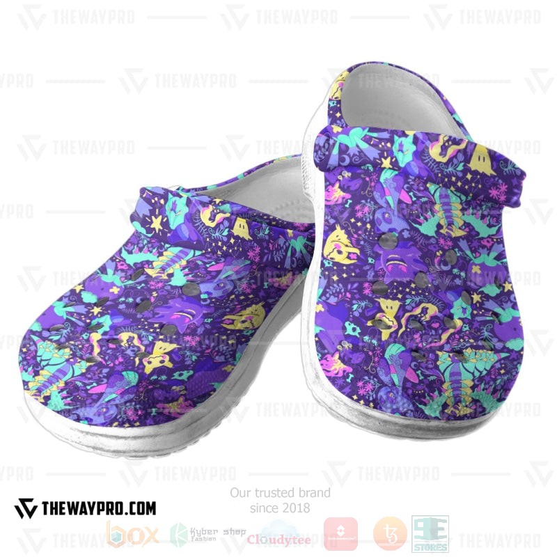 Anime Pokemon Ghost Seamless Pattern Custom Classic Clogs 1