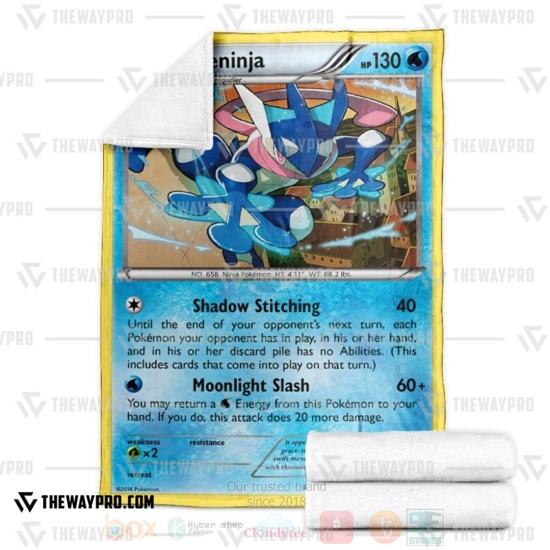 BEST Pokemon-Anime Greninja Blanket Fleece 3 Anime Pokemon Greninja Blanket 1 2