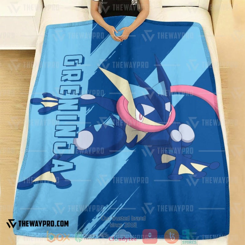 NEW Pokemon Greninja blue Blanket 2 Anime Pokemon Greninja blue Soft Blanket 1