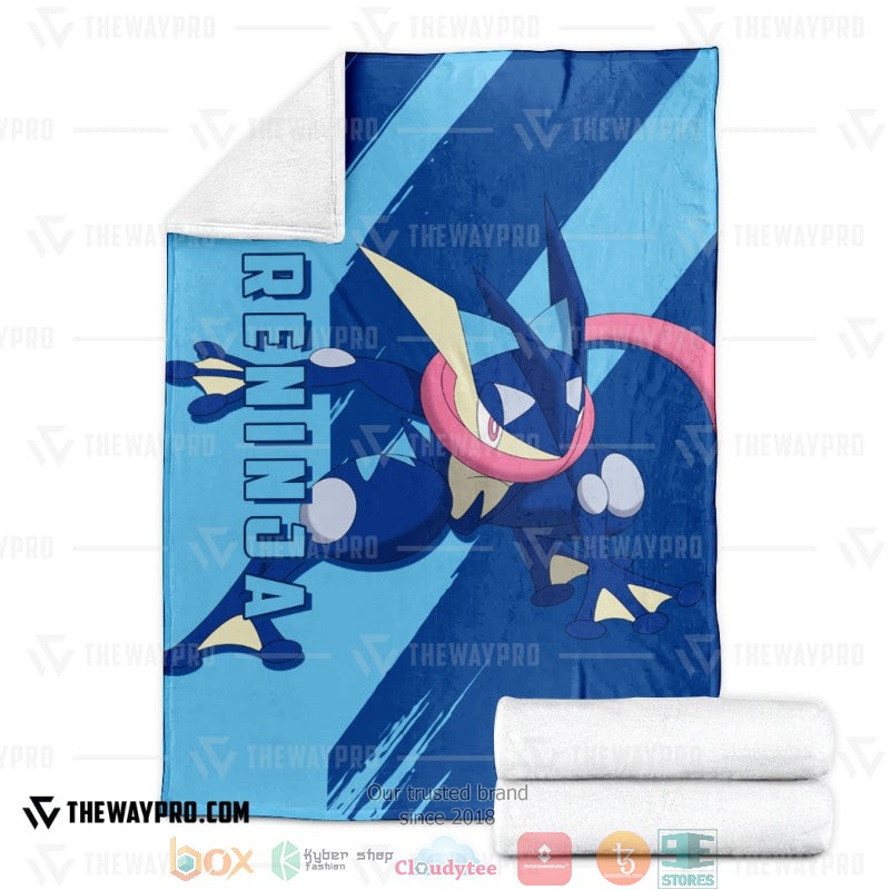 NEW Pokemon Greninja blue Blanket 3 Anime Pokemon Greninja blue Soft Blanket 1 2