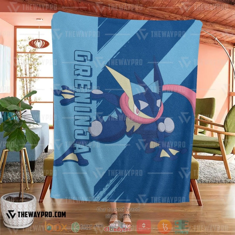 NEW Pokemon Greninja blue Blanket 4 Anime Pokemon Greninja blue Soft Blanket 1 2 3