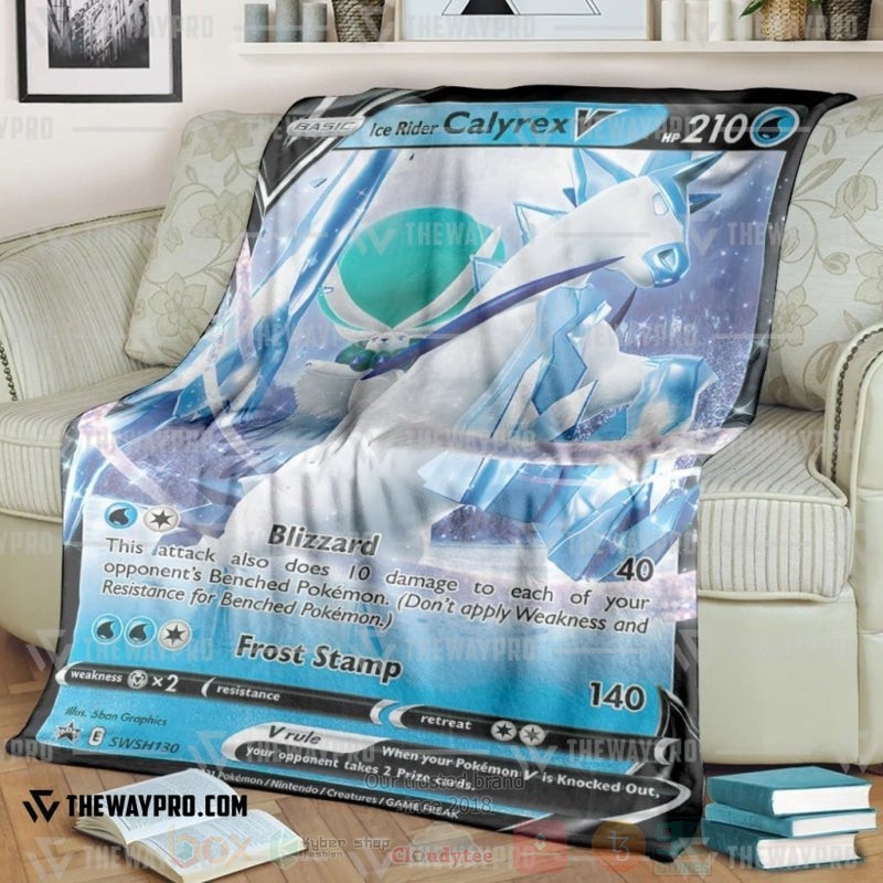 Anime Pokemon Ice Rider Calyrex V Blanket