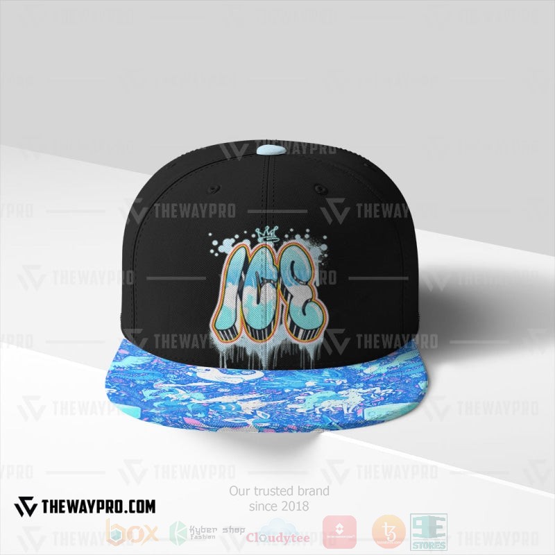 Anime Pokemon Ice Type Pattern Graffiti Text Custom Baseball Cap 1