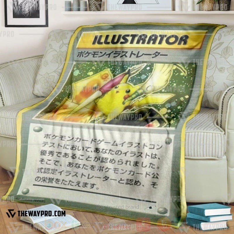 Anime Pokemon Illustrator Japanese Verse Blanket