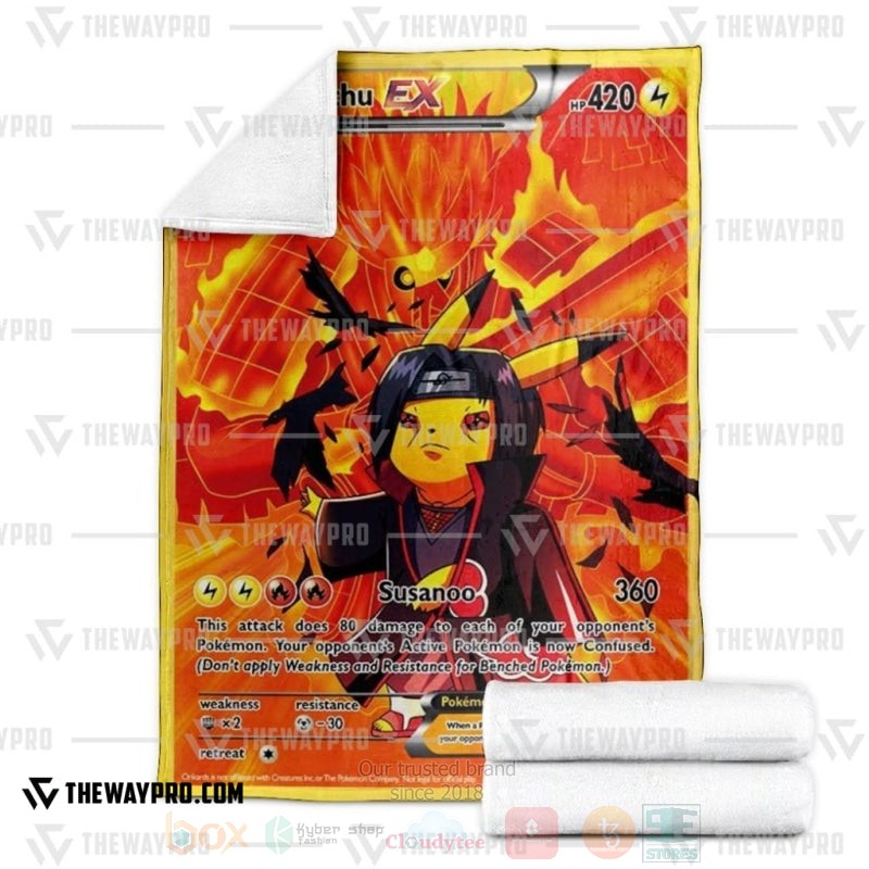 BEST Pokemon-Anime Itachu Blanket Fleece 3 Anime Pokemon Itachu Blanket 1 2