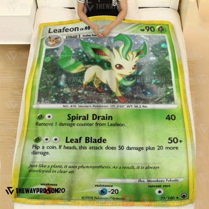 Anime Pokemon Leafeon Blanket 1