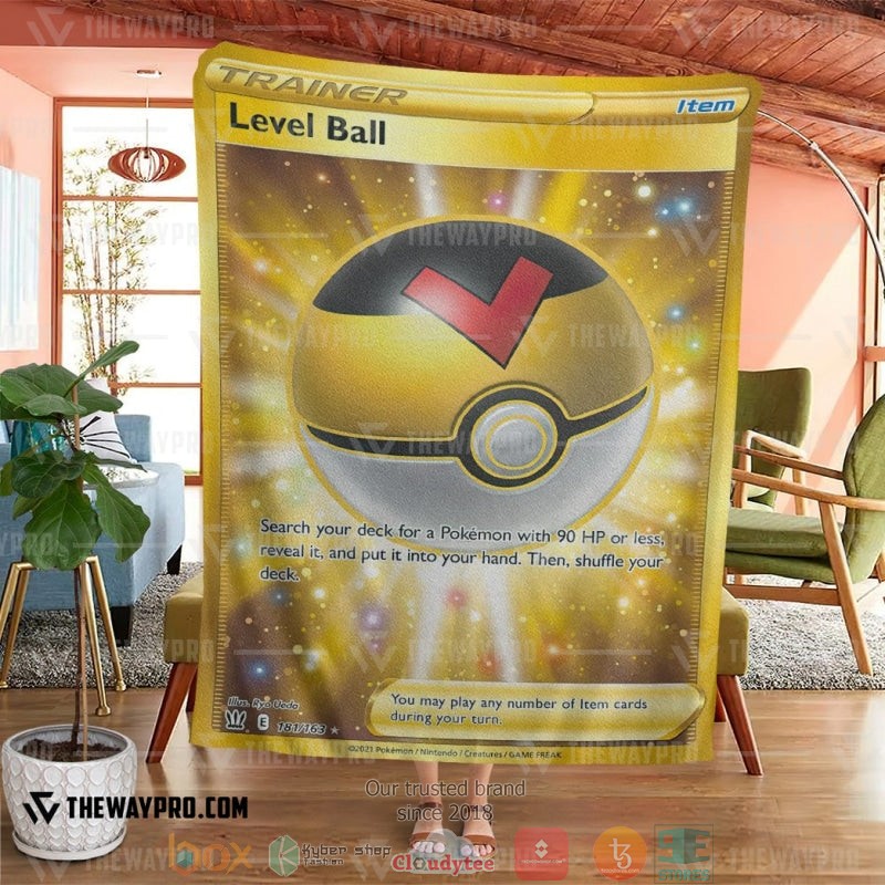 NEW Pokemon Level Ball Trainer Blanket 4 Anime Pokemon Level Ball Trainer Soft Blanket 1 2 3