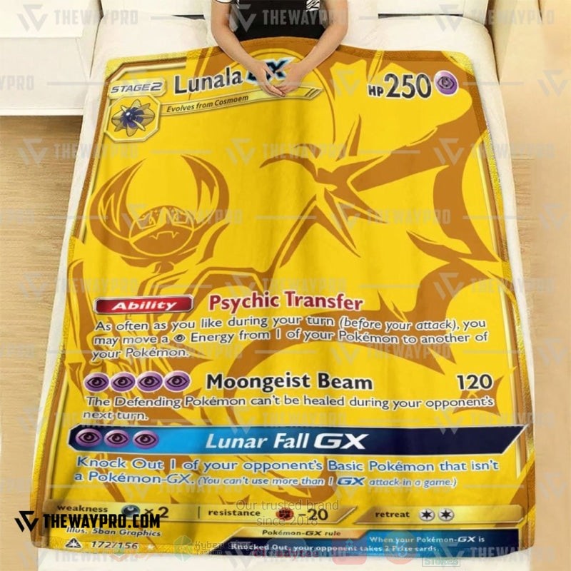 Anime Pokemon Lunala GX Ultra Prism Blanket 1