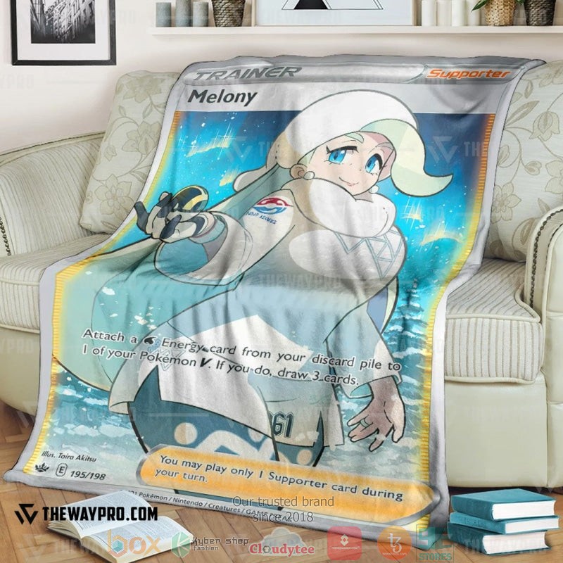 Anime Pokemon Melony Trainer Soft Blanket