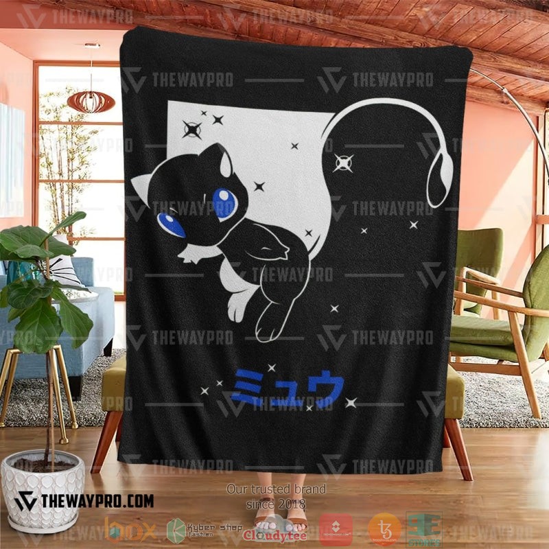 NEW Pokemon Mew Blanket 4 Anime Pokemon Mew Soft Blanket 1 2 3