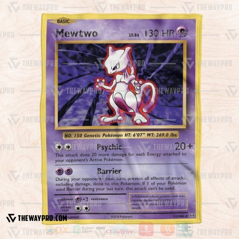 BEST Pokemon-Anime Mewtwo Evolutions Blanket Fleece 6 Anime Pokemon Mewtwo Evolutions Blanket 1 2 3 4 5