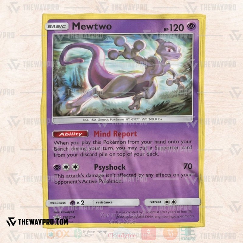 BEST Pokemon-Anime Mewtwo Sun And Moon Blanket Fleece 6 Anime Pokemon Mewtwo Sun And Moon Blanket 1 2 3 4 5