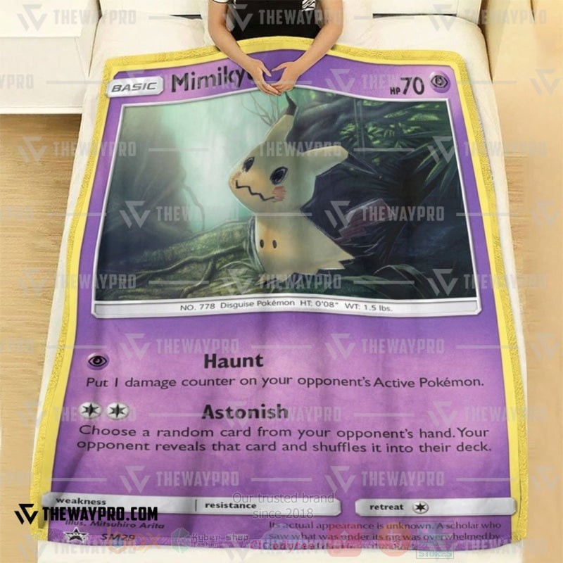 Anime Pokemon Mimikyu Blanket 1