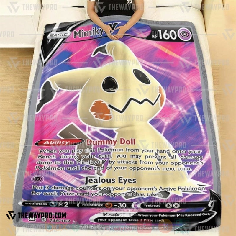 Anime Pokemon Mimikyu V Battle Styles Blanket 1