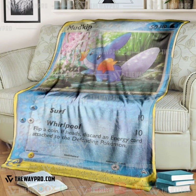 Anime Pokemon Mudkip Blanket