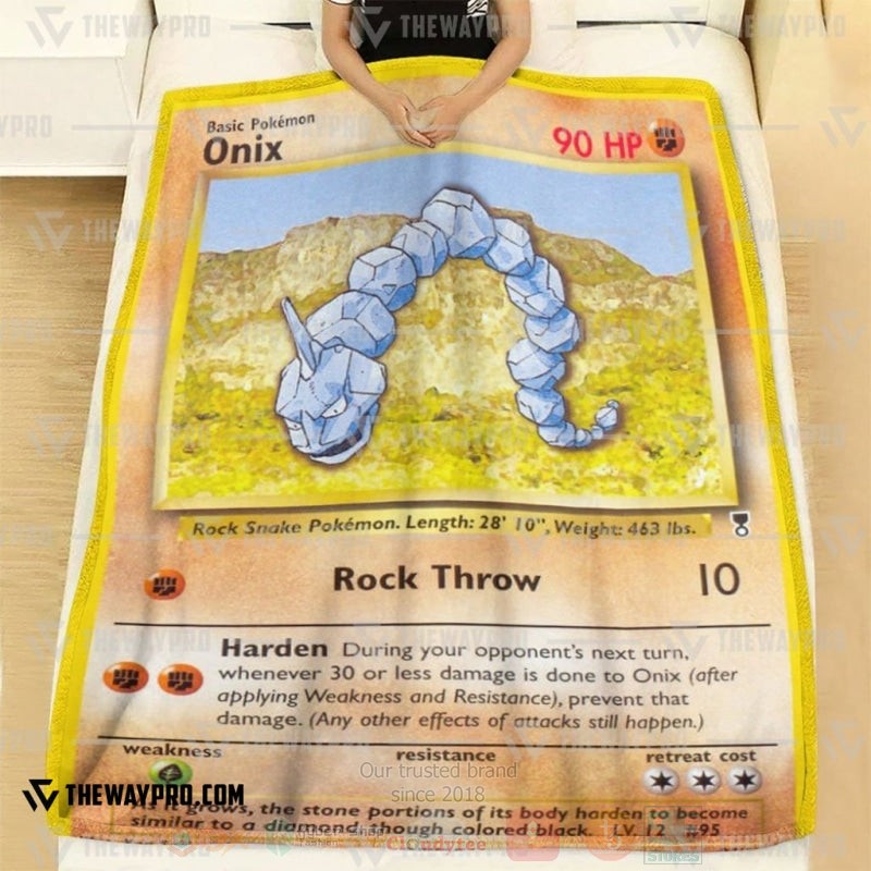 Anime Pokemon Onix Legendary Collection Blanket 1