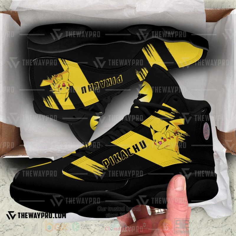 BEST Anime-Pokemon Pikachu Custom Air Jordan 13 Shoes Sneaker 3 Anime Pokemon Pikachu Custom Air Jordan 13 Shoes 1 2